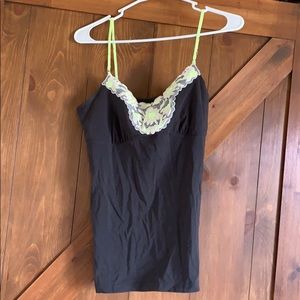 American Eagle Outfitters Gray/Bright Green Cami